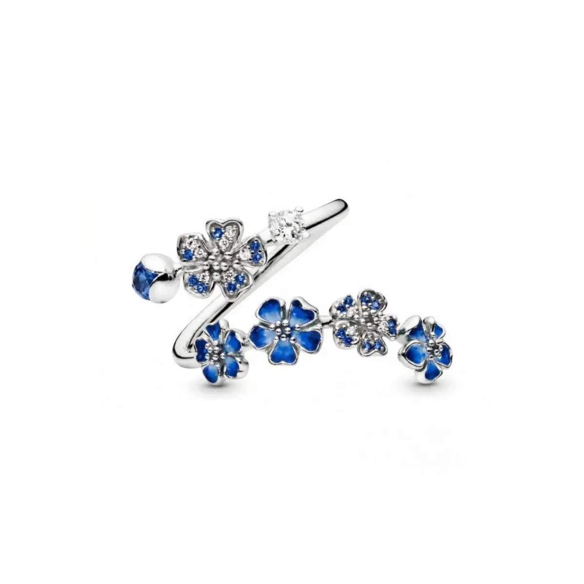 Women'S Adjustable Open Flower Rings - Dainty Peach Blossom Design with Cubic Zirconia, Enamel or Pearl, Fashion Jewelry Gifts for Women, Birthday or Mother'S Day, Rings for Women